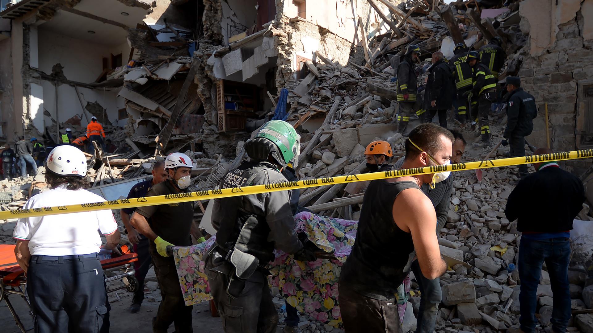 FILIPPO MONTEFORTE:AFP:Getty Images Amatrice Terremoto