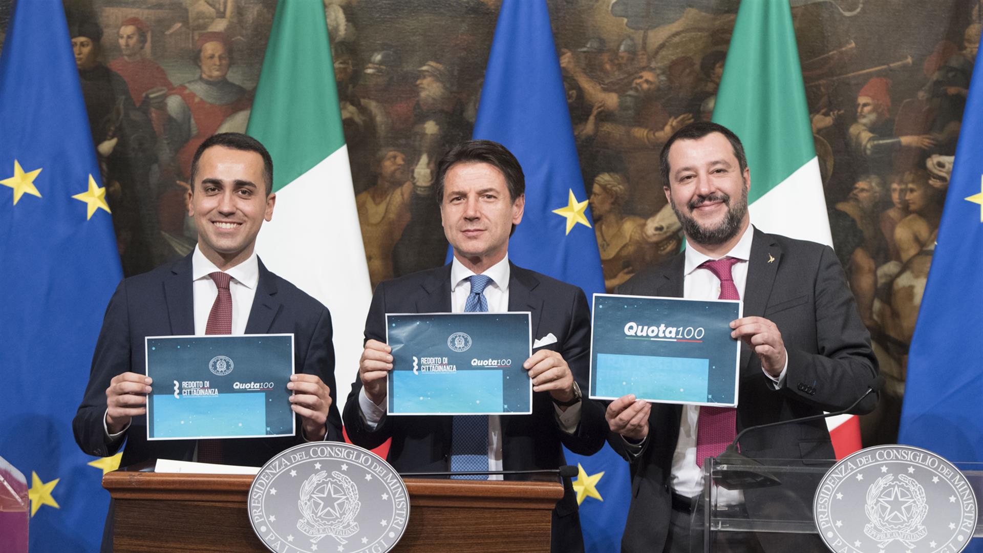 Di Maio Conte Salvini