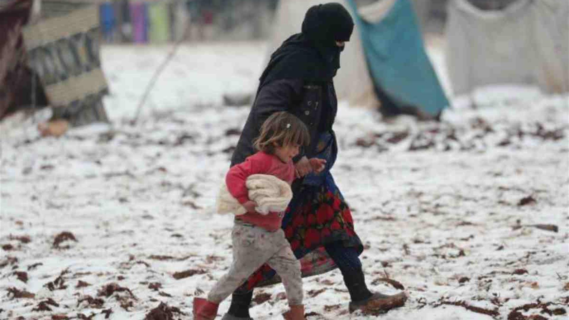 Siria Campi Sotto La Neve